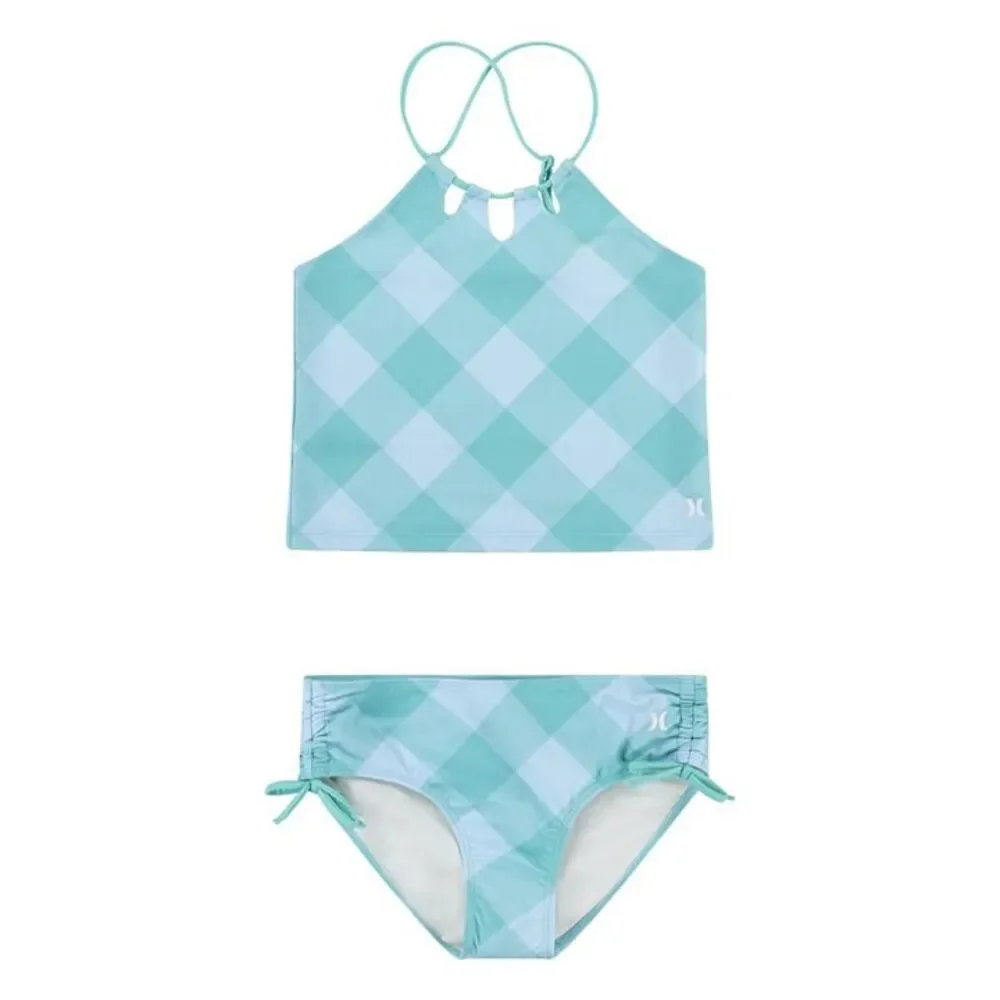 Hurley Girls' 2-Piece Tankini Swim Suit SZ 8